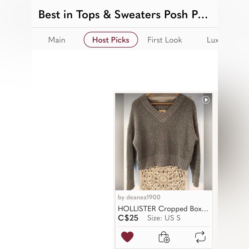 ❗️SOLD❗️Cropped Cotton Knit Sweater HOLLISTER - Picture 8 of 8